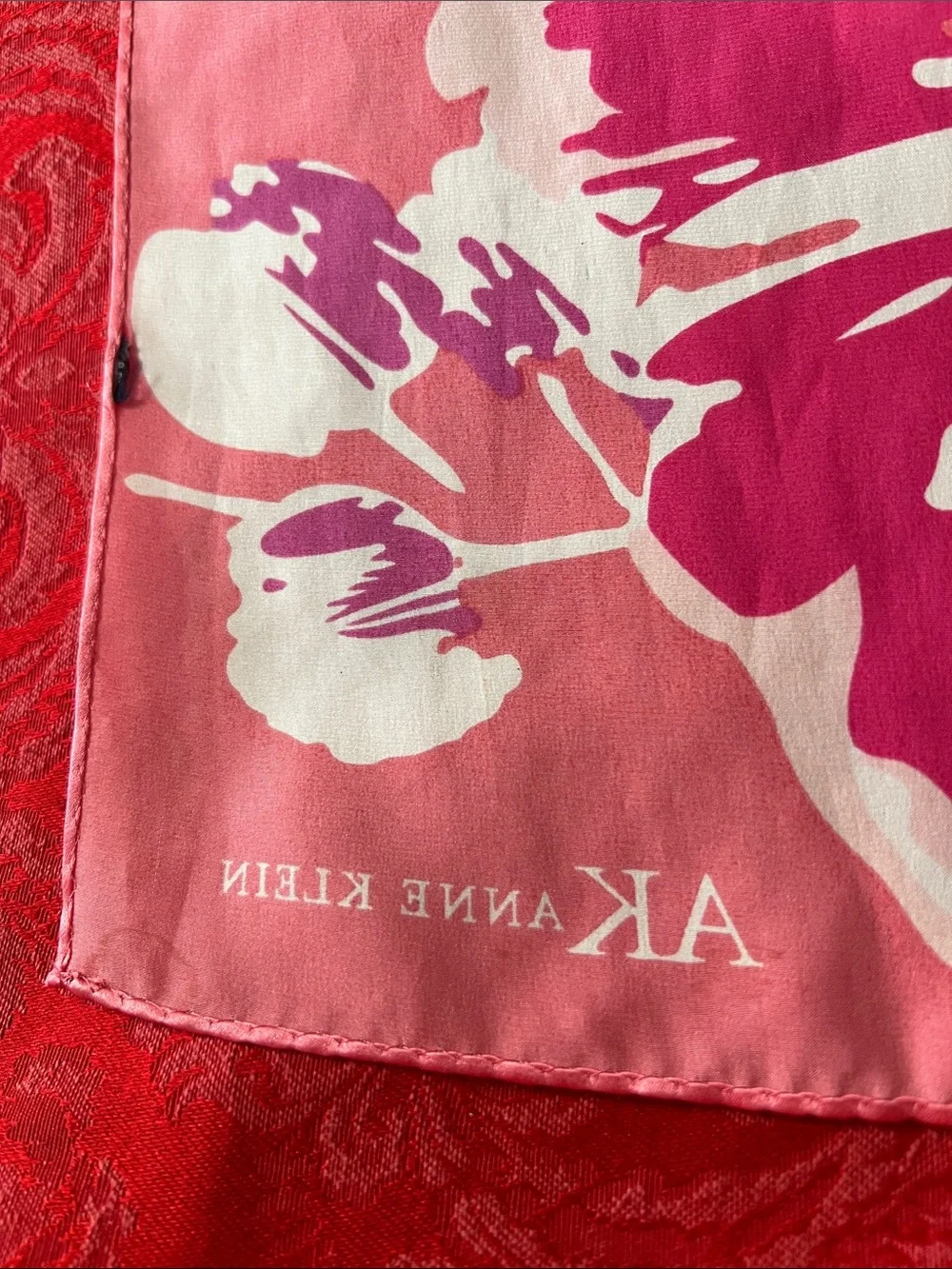Anne Klein Pink Floral Scarf 62